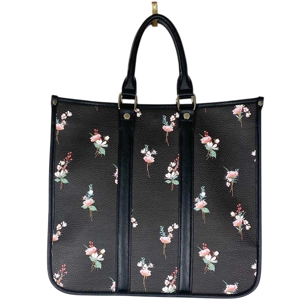 Steve Madden Flower Black Strap Large Purse Brand New